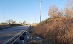 Unused ex IC coal line where the bridge once used to lay